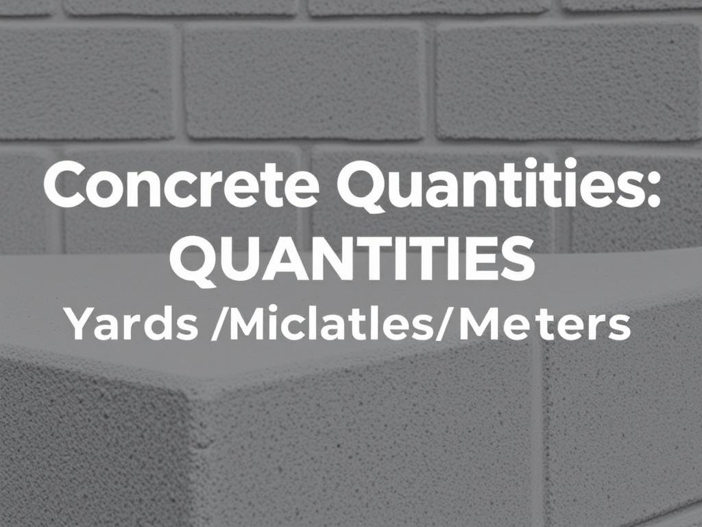     Estimating Concrete Quantities: How to Calculate Yards/Meters Needed. Checklist: quick estimating workflow