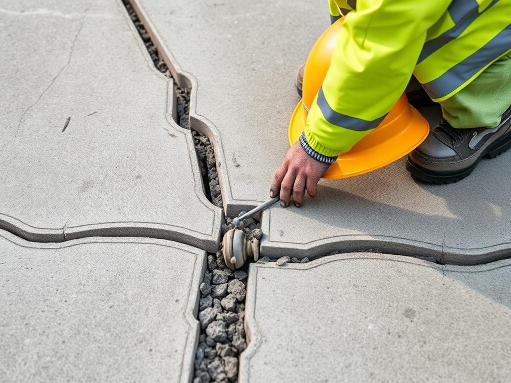     Réaliser des joints de dilatation pour éviter les fissures. Обслуживание швов и их замена