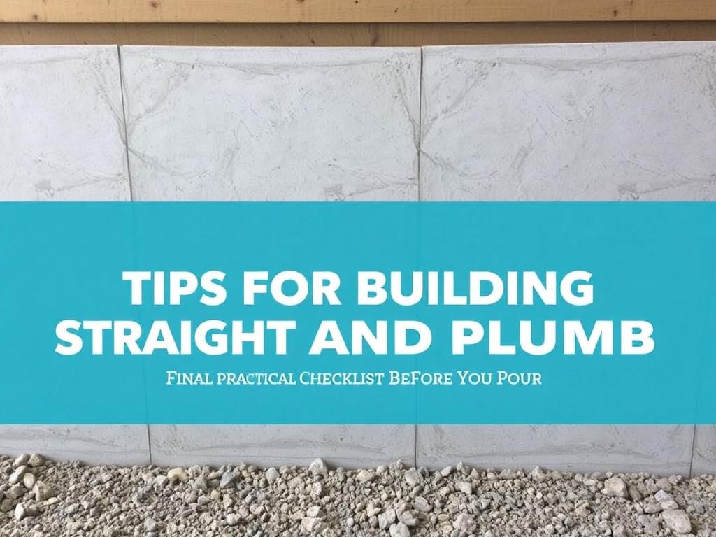 Tips for Building Straight and Plumb Concrete Walls. Final practical checklist before you pour Tips for Building Straight and Plumb Concrete Walls. Final practical checklist before you pour
