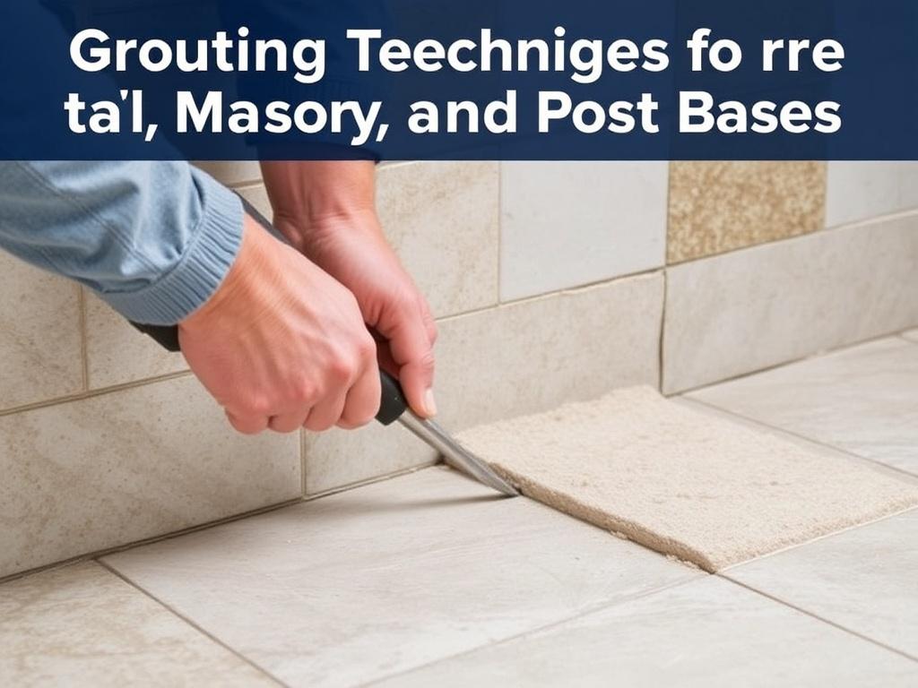 Grouting Techniques for Tile, Masonry, and Post Bases. Real-world examples and lessons learned Grouting Techniques for Tile, Masonry, and Post Bases. Real-world examples and lessons learned