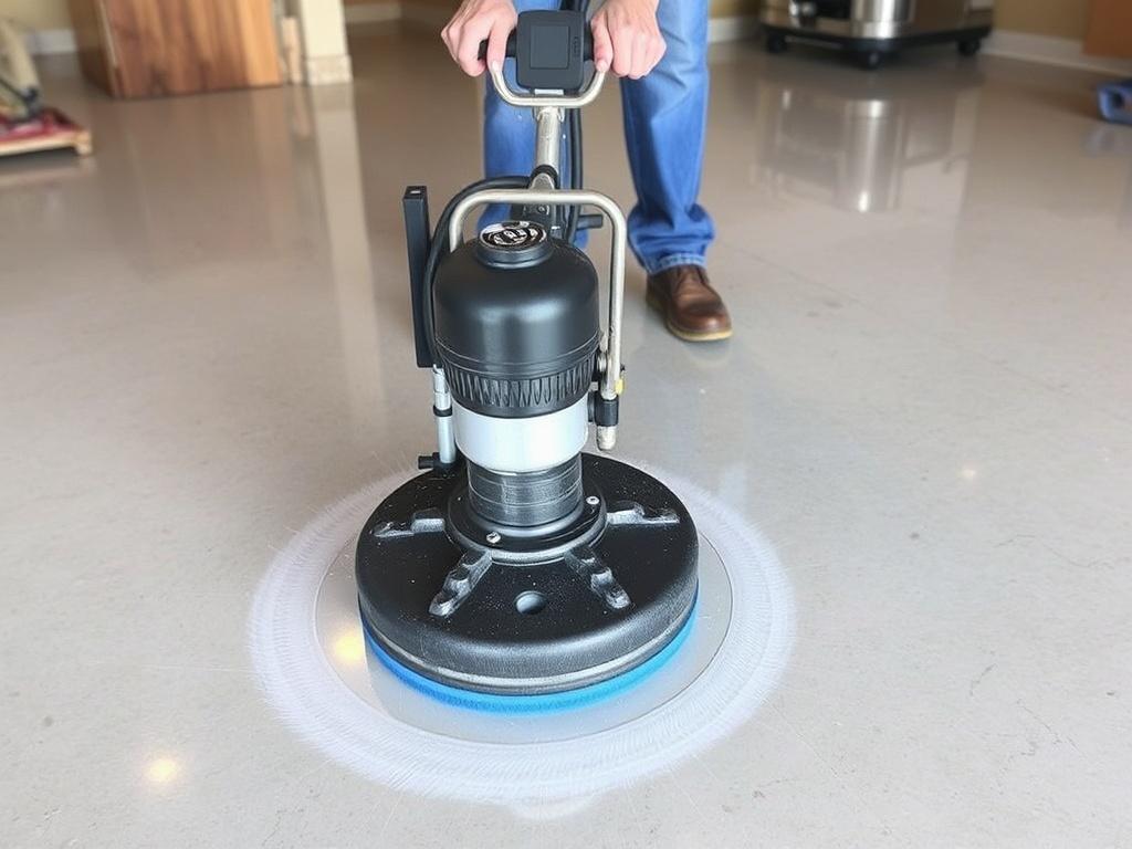 Beton polieren für einen hochglanz Boden. Werkzeuge und Materialien Beton polieren für einen hochglanz Boden. Werkzeuge und Materialien