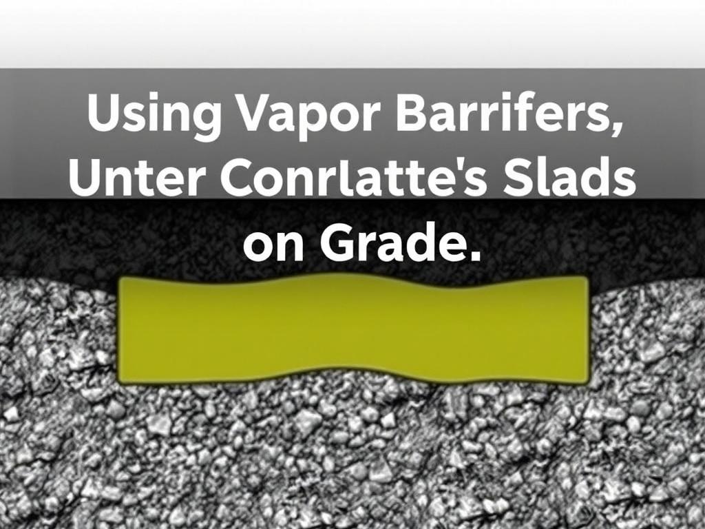 Using Vapor Barriers Under Concrete Slabs on Grade. Choosing thickness and material based on risk Using Vapor Barriers Under Concrete Slabs on Grade. Choosing thickness and material based on risk