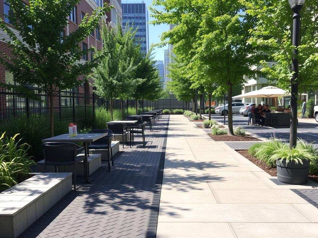     Concreto permeable: Ventajas para patios y estacionamientos.. Impacto a largo plazo: paisaje urbano y resiliencia