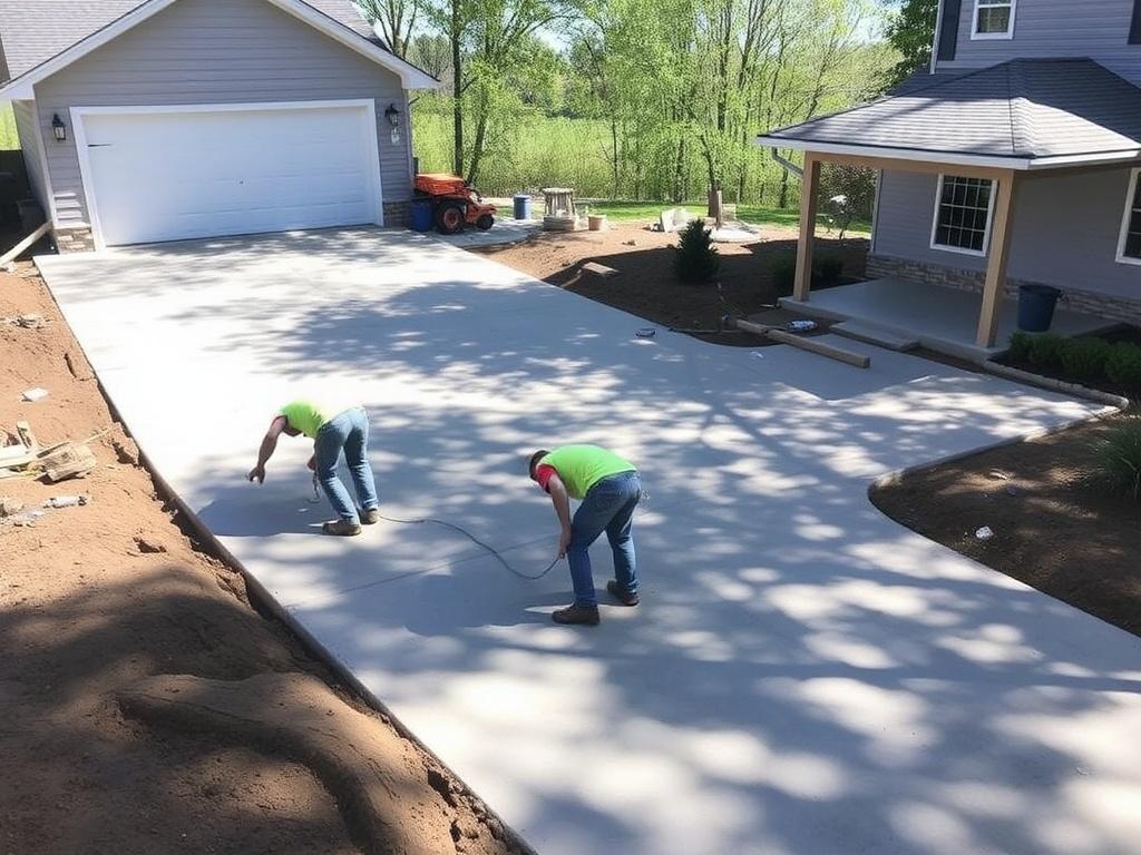     Building a Concrete Driveway: From Excavation to Final Seal. Pouring concrete: logistics and crew coordination