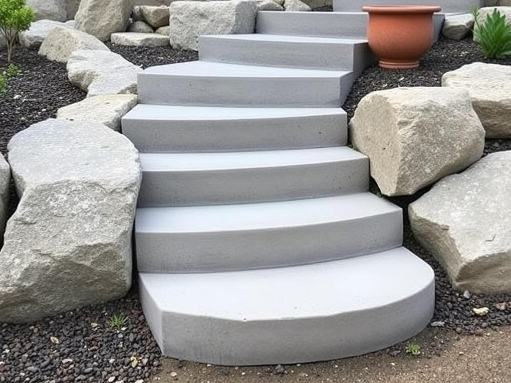 Créer des marches d'escalier ou un pas japonais en béton. Пропорции бетона и таблица для смешивания Créer des marches d'escalier ou un pas japonais en béton. Пропорции бетона и таблица для смешивания