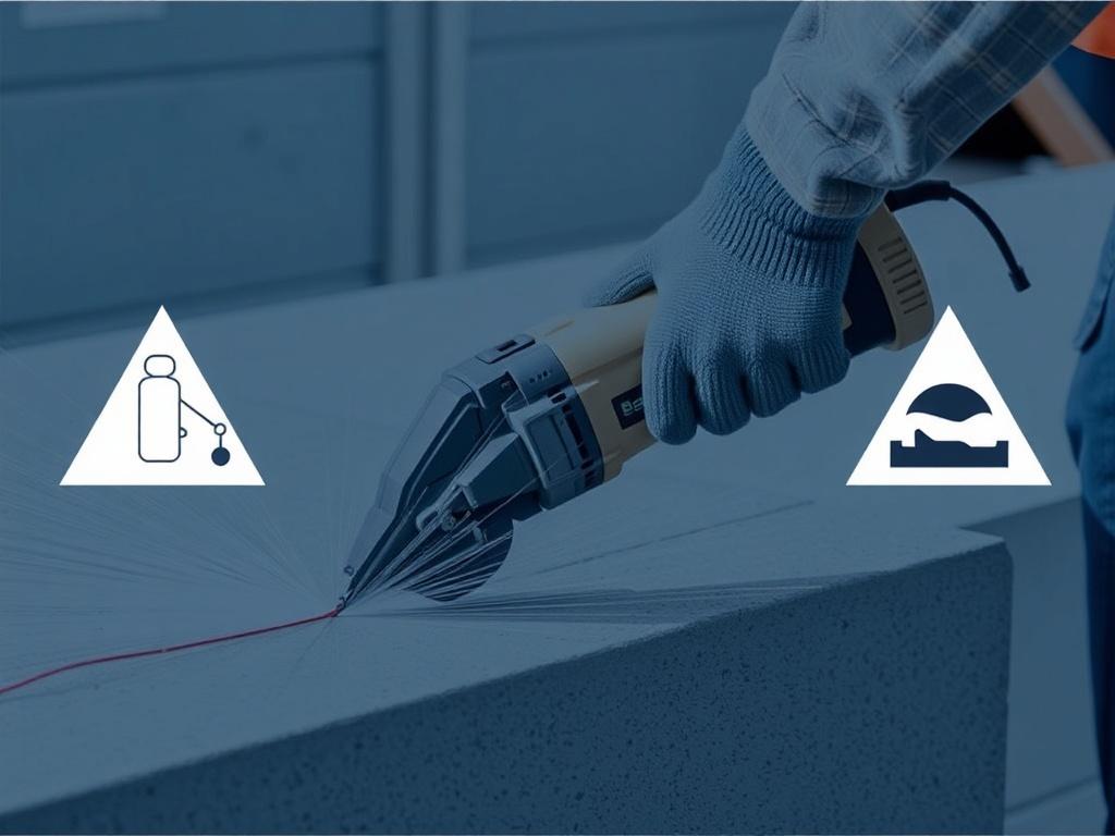 Safety precautions for cutting and drilling concrete