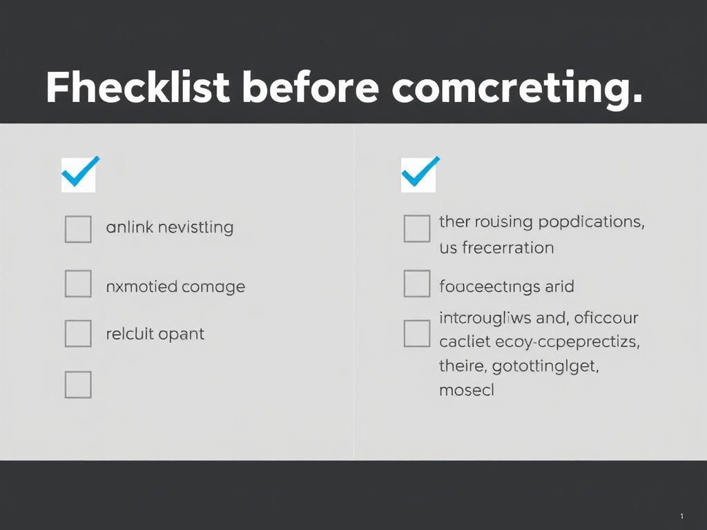     Checkliste: Vor dem Betonieren vorbereiten. Abschließende Hinweise für die Umsetzung