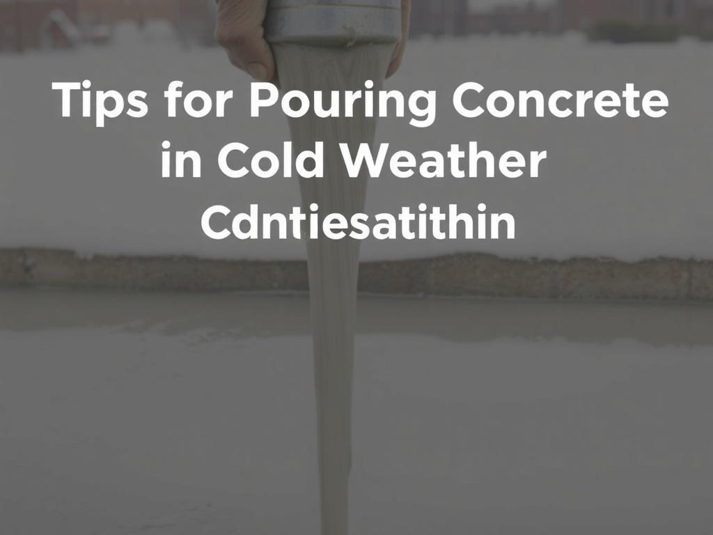     Tips for Pouring Concrete in Cold Weather Conditions. Plan the job with winter in mind