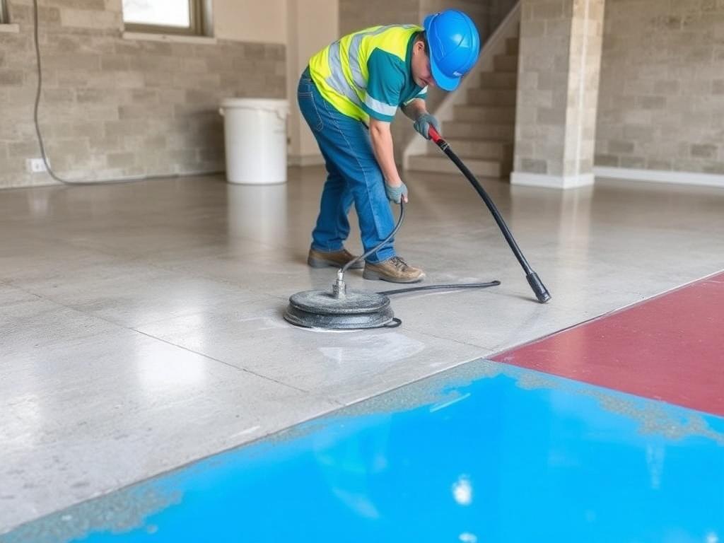     Polir un vieux béton pour lui redonner un aspect neuf. Безопасность работ и экологические аспекты