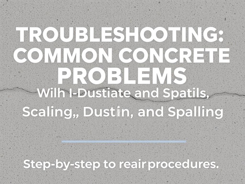     Troubleshooting Common Concrete Problems: Scaling, Dusting, and Spalling. Step-by-step repair procedures