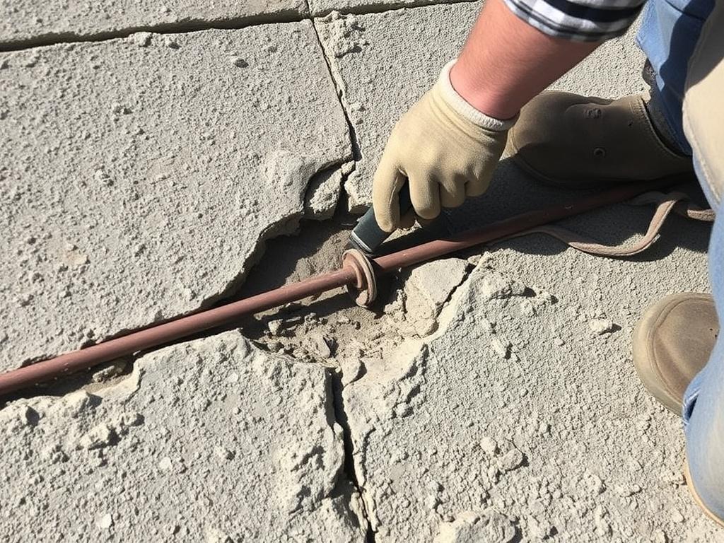 Repairing Spalled Concrete and Exposed Rebar. Preparing the damaged area Repairing Spalled Concrete and Exposed Rebar. Preparing the damaged area