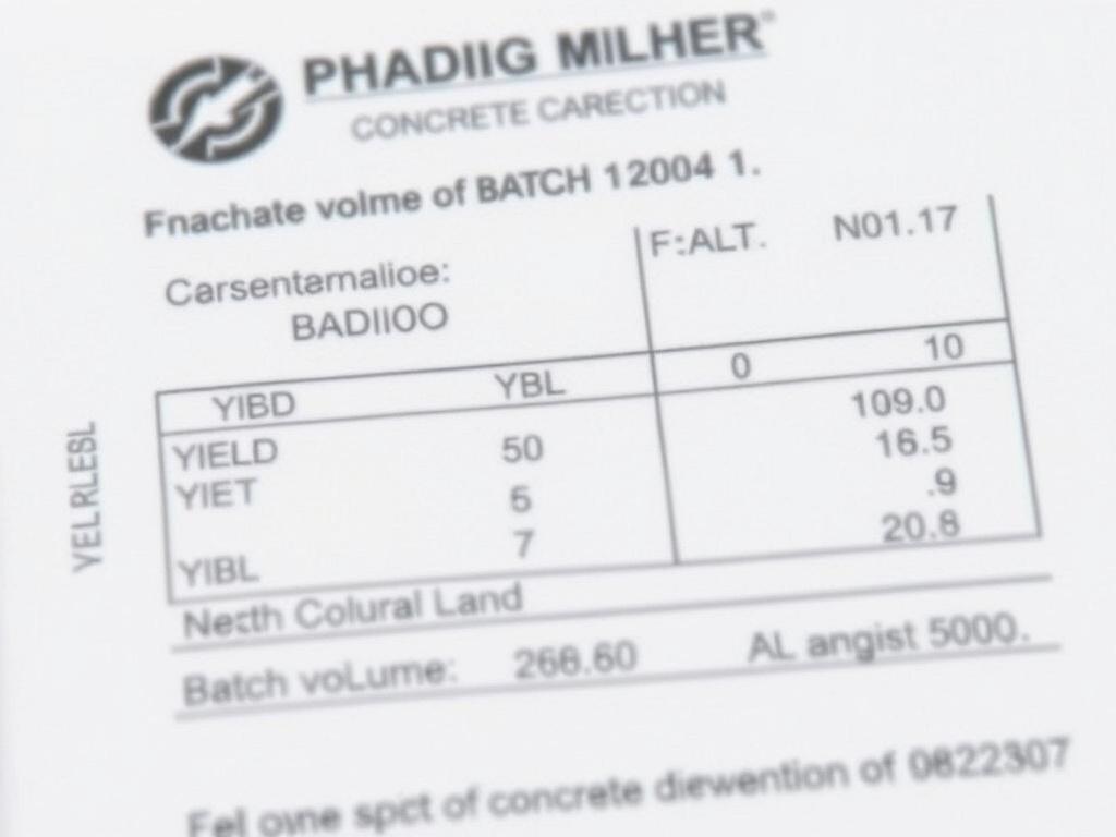How to Read and Understand a Concrete Delivery Ticket (Batch Ticket). Yield, batch volume, and adjustments How to Read and Understand a Concrete Delivery Ticket (Batch Ticket). Yield, batch volume, and adjustments