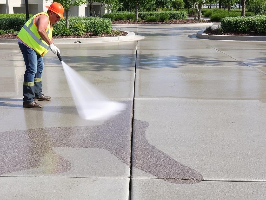     Mantenimiento y limpieza a largo plazo de superficies de concreto.. Impacto ambiental y selección de productos