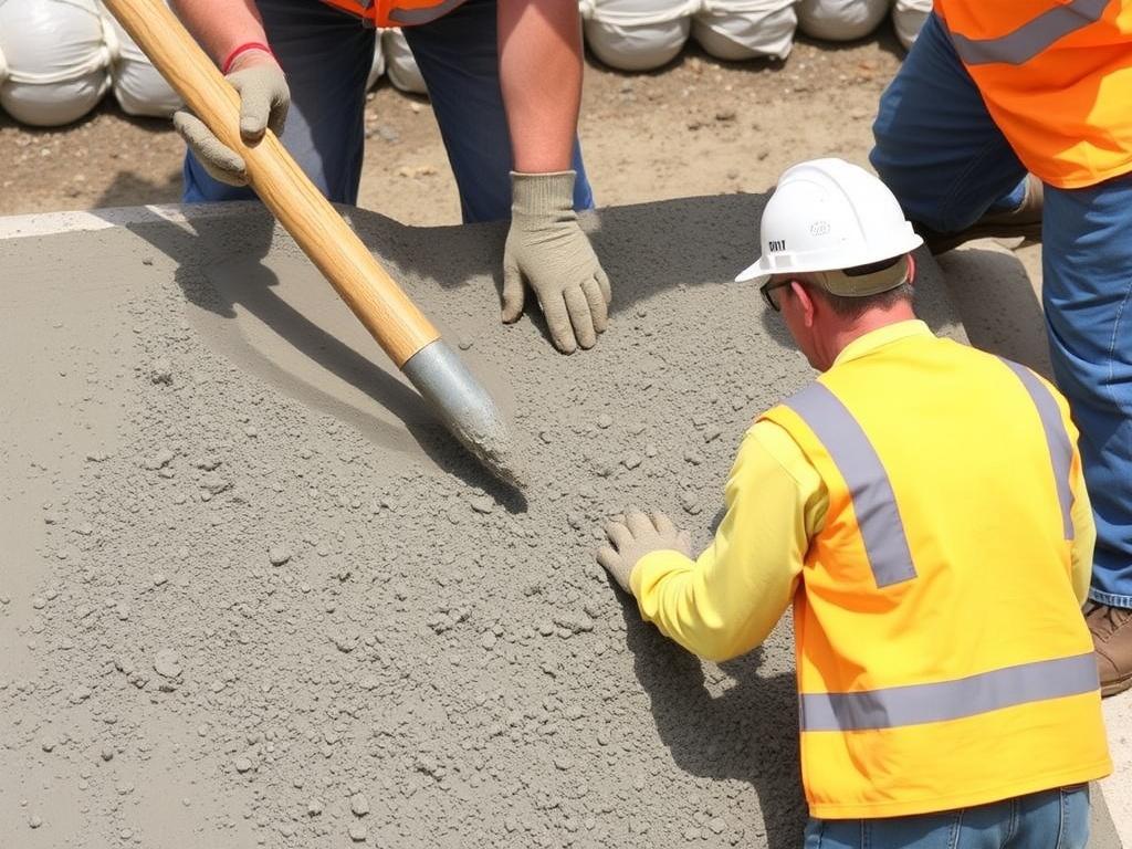 Tips for Pouring Concrete in Hot Weather Conditions. Control materials temperature before mixing Tips for Pouring Concrete in Hot Weather Conditions. Control materials temperature before mixing