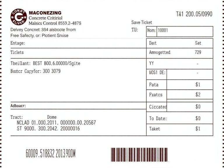 Concrete Delivery Ticket (Batch Ticket): How to Read & Understand